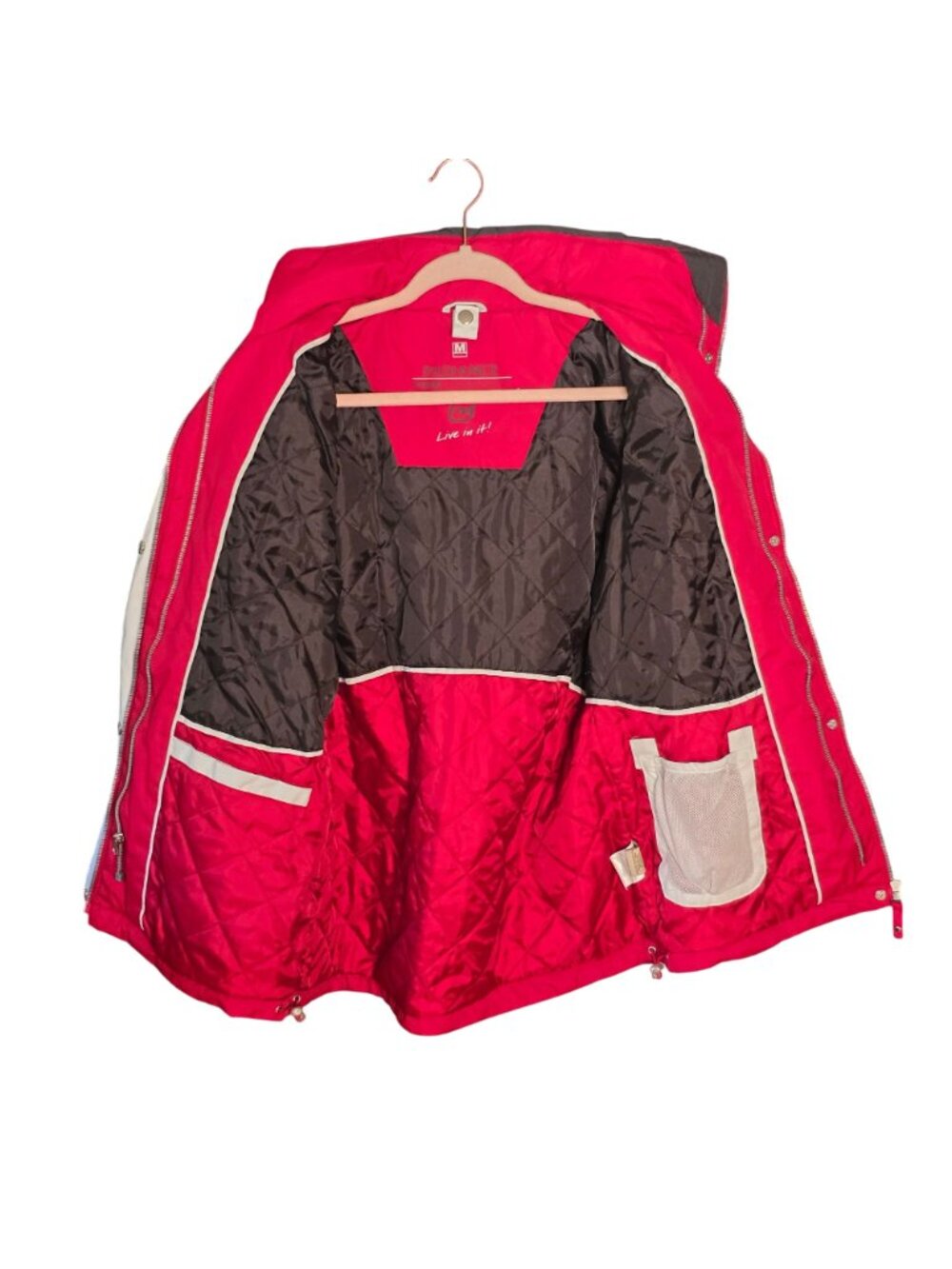 Vintage Free Country Radiance Ski Jacket Medium Red White Wave Colorblock - Picture 10 of 16
